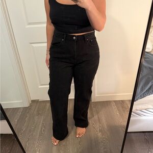 Abercrombie & Fitch Black Straight Leg Jeans